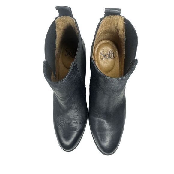Sofft Welling Black Textured Leather Chelsea Boots Size 9.5 - Picture 8 of 11